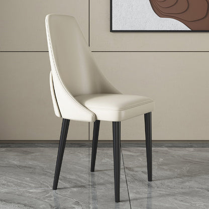 Glam Style Dining Chairs PU Leather Dining Side Chair for Indoor