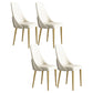 Glam Style Dining Chairs PU Leather Dining Side Chair for Indoor
