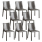 Contemporary Home Side Chair Faux Leather Solid Back Dining Chair Light Gray 8 Piece Set Clearhalo 'Dining Chairs' 'Dining Tables & Seating' 'dining_chair' 'furn' 'furn_dining_chair' 'Furniture' 'Kitchen & Dining Furniture' 5897144