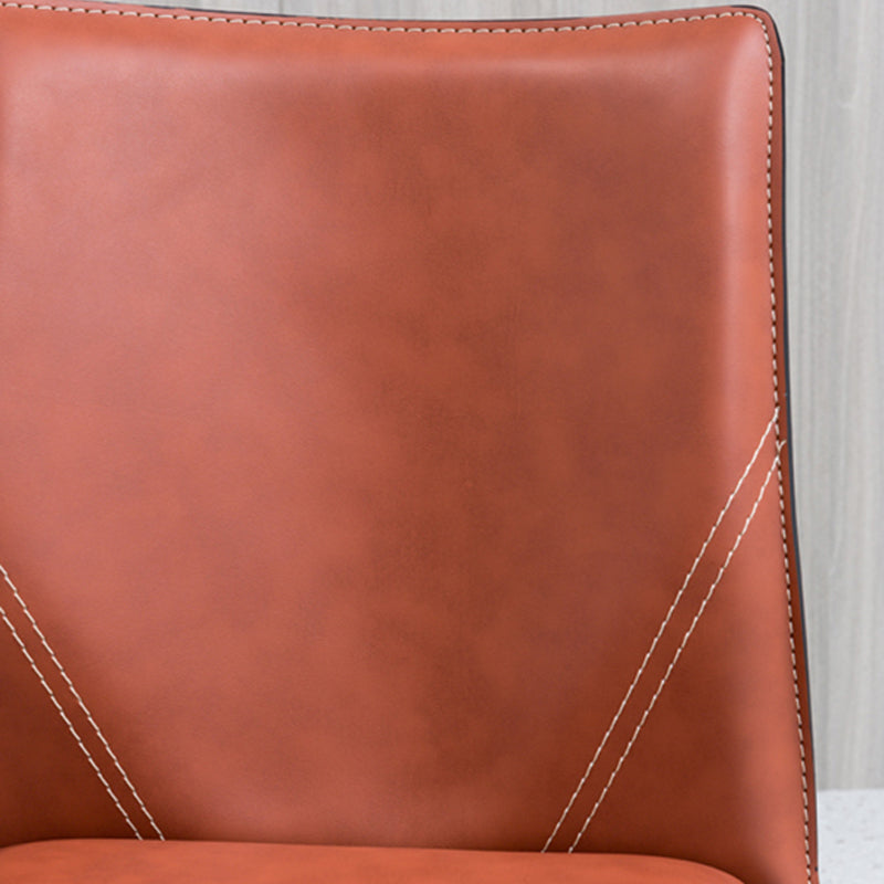 Contemporary Home Side Chair Faux Leather Solid Back Dining Chair Clearhalo 'Dining Chairs' 'Dining Tables & Seating' 'dining_chair' 'furn' 'furn_dining_chair' 'Furniture' 'Kitchen & Dining Furniture' 5897148