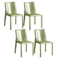 Contemporary Home Side Chair Faux Leather Solid Back Dining Chair Green 4 Piece Set Clearhalo 'Dining Chairs' 'Dining Tables & Seating' 'dining_chair' 'furn' 'furn_dining_chair' 'Furniture' 'Kitchen & Dining Furniture' 5897157