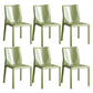 Contemporary Home Side Chair Faux Leather Solid Back Dining Chair Green 6 Piece Set Clearhalo 'Dining Chairs' 'Dining Tables & Seating' 'dining_chair' 'furn' 'furn_dining_chair' 'Furniture' 'Kitchen & Dining Furniture' 5897158