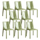 Contemporary Home Side Chair Faux Leather Solid Back Dining Chair Green 8 Piece Set Clearhalo 'Dining Chairs' 'Dining Tables & Seating' 'dining_chair' 'furn' 'furn_dining_chair' 'Furniture' 'Kitchen & Dining Furniture' 5897159