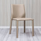 Contemporary Home Side Chair Faux Leather Solid Back Dining Chair Khaki 1 Piece Clearhalo 'Dining Chairs' 'Dining Tables & Seating' 'dining_chair' 'furn' 'furn_dining_chair' 'Furniture' 'Kitchen & Dining Furniture' 5897160