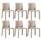 Contemporary Home Side Chair Faux Leather Solid Back Dining Chair Khaki 6 Piece Set Clearhalo 'Dining Chairs' 'Dining Tables & Seating' 'dining_chair' 'furn' 'furn_dining_chair' 'Furniture' 'Kitchen & Dining Furniture' 5897163