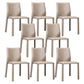 Contemporary Home Side Chair Faux Leather Solid Back Dining Chair Khaki 8 Piece Set Clearhalo 'Dining Chairs' 'Dining Tables & Seating' 'dining_chair' 'furn' 'furn_dining_chair' 'Furniture' 'Kitchen & Dining Furniture' 5897164