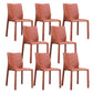 Contemporary Home Side Chair Faux Leather Solid Back Dining Chair Burgundy 8 Piece Set Clearhalo 'Dining Chairs' 'Dining Tables & Seating' 'dining_chair' 'furn' 'furn_dining_chair' 'Furniture' 'Kitchen & Dining Furniture' 5897169