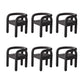 Contemporary Style Dining Chairs Velvet Open Back Arm Chair for Home Black 6 Piece Set Clearhalo 'Dining Chairs' 'Dining Tables & Seating' 'dining_chair' 'furn' 'furn_dining_chair' 'Furniture' 'Kitchen & Dining Furniture' 5897177