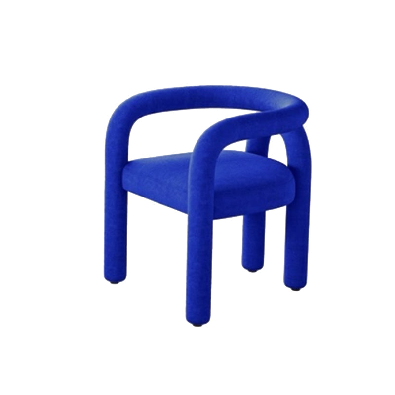 Contemporary Style Dining Chairs Velvet Open Back Arm Chair for Home Blue 1 Piece Clearhalo 'Dining Chairs' 'Dining Tables & Seating' 'dining_chair' 'furn' 'furn_dining_chair' 'Furniture' 'Kitchen & Dining Furniture' 5897181