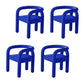 Contemporary Style Dining Chairs Velvet Open Back Arm Chair for Home Blue 4 Piece Set Clearhalo 'Dining Chairs' 'Dining Tables & Seating' 'dining_chair' 'furn' 'furn_dining_chair' 'Furniture' 'Kitchen & Dining Furniture' 5897185