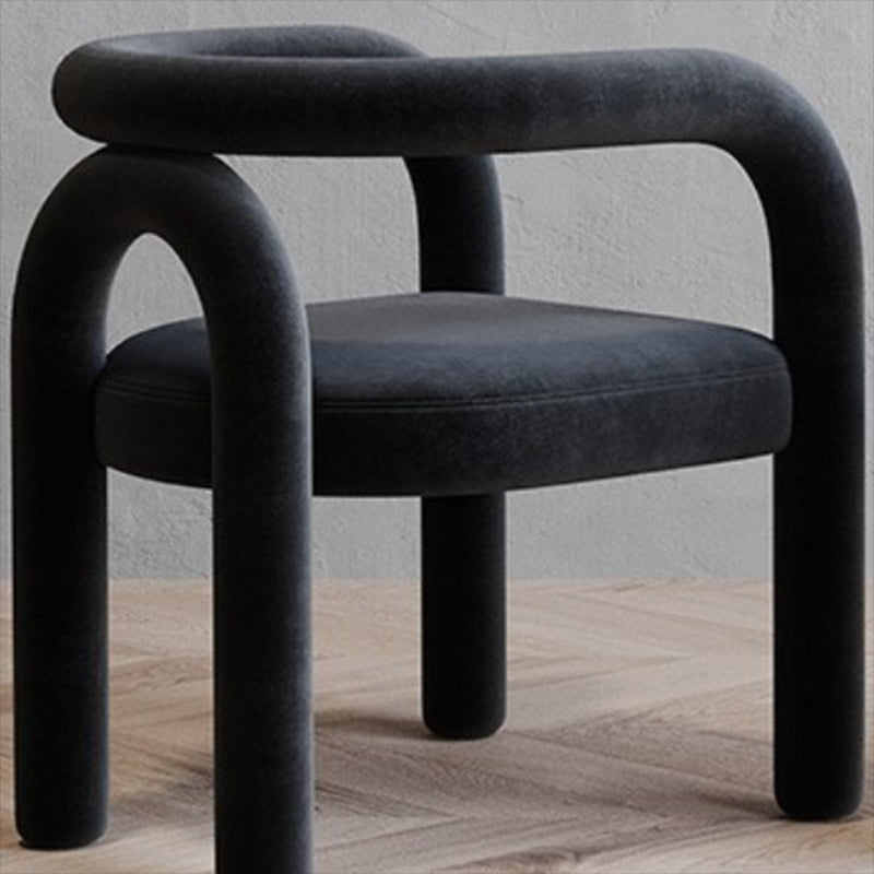 Contemporary Style Dining Chairs Velvet Open Back Arm Chair for Home Clearhalo 'Dining Chairs' 'Dining Tables & Seating' 'dining_chair' 'furn' 'furn_dining_chair' 'Furniture' 'Kitchen & Dining Furniture' 5897186