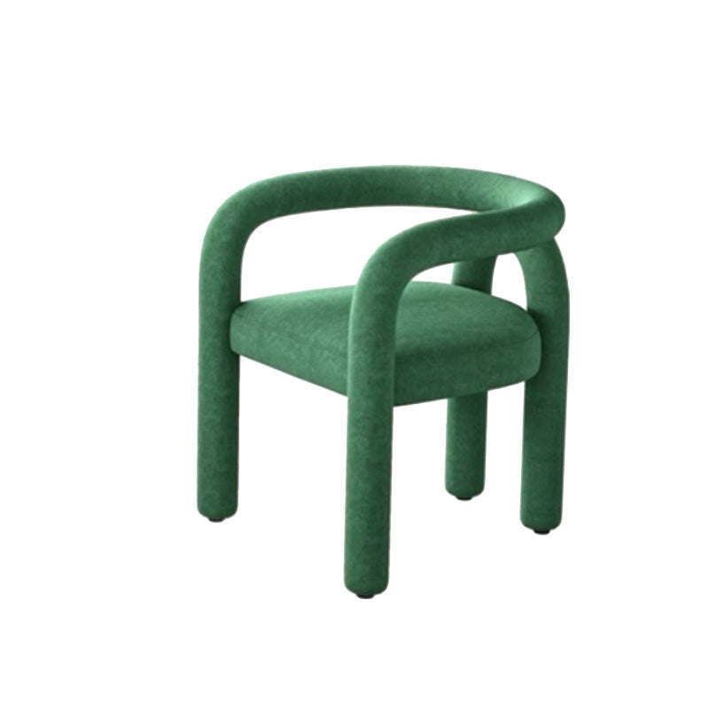 Contemporary Style Dining Chairs Velvet Open Back Arm Chair for Home Green 1 Piece Clearhalo 'Dining Chairs' 'Dining Tables & Seating' 'dining_chair' 'furn' 'furn_dining_chair' 'Furniture' 'Kitchen & Dining Furniture' 5897191