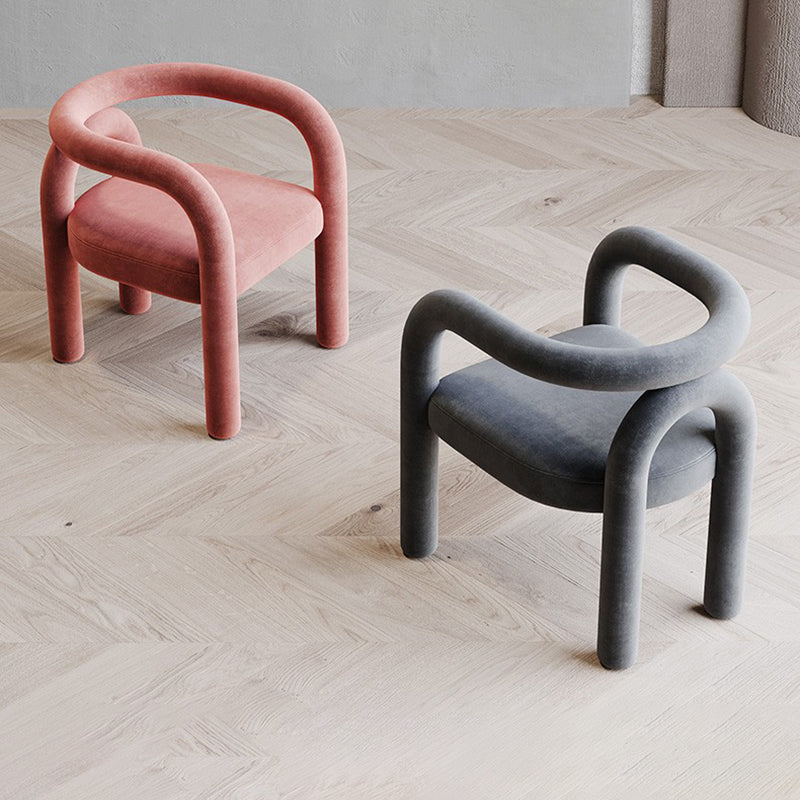 Contemporary Style Dining Chairs Velvet Open Back Arm Chair for Home Clearhalo 'Dining Chairs' 'Dining Tables & Seating' 'dining_chair' 'furn' 'furn_dining_chair' 'Furniture' 'Kitchen & Dining Furniture' 5897192