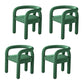 Contemporary Style Dining Chairs Velvet Open Back Arm Chair for Home Green 4 Piece Set Clearhalo 'Dining Chairs' 'Dining Tables & Seating' 'dining_chair' 'furn' 'furn_dining_chair' 'Furniture' 'Kitchen & Dining Furniture' 5897195