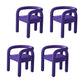 Contemporary Style Dining Chairs Velvet Open Back Arm Chair for Home Purple 4 Piece Set Clearhalo 'Dining Chairs' 'Dining Tables & Seating' 'dining_chair' 'furn' 'furn_dining_chair' 'Furniture' 'Kitchen & Dining Furniture' 5897200