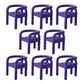 Contemporary Style Dining Chairs Velvet Open Back Arm Chair for Home Purple 8 Piece Set Clearhalo 'Dining Chairs' 'Dining Tables & Seating' 'dining_chair' 'furn' 'furn_dining_chair' 'Furniture' 'Kitchen & Dining Furniture' 5897202