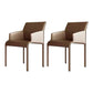 Matte Finish Solid Back Chair Faux Leather Modern Dining Chair
