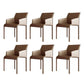 Matte Finish Solid Back Chair Faux Leather Modern Dining Chair
