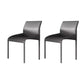 Matte Finish Solid Back Chair Faux Leather Modern Dining Chair