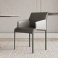 Matte Finish Solid Back Chair Faux Leather Modern Dining Chair