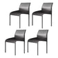 Matte Finish Solid Back Chair Faux Leather Modern Dining Chair