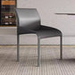 Matte Finish Solid Back Chair Faux Leather Modern Dining Chair