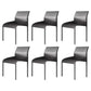 Matte Finish Solid Back Chair Faux Leather Modern Dining Chair