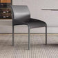 Matte Finish Solid Back Chair Faux Leather Modern Dining Chair