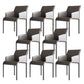 Matte Finish Solid Back Chair Faux Leather Modern Dining Chair