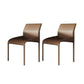 Matte Finish Solid Back Chair Faux Leather Modern Dining Chair