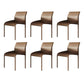 Matte Finish Solid Back Chair Faux Leather Modern Dining Chair