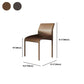 Matte Finish Solid Back Chair Faux Leather Modern Dining Chair