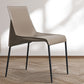 Metal Modern Dining Chair with Solid Back Matte Finish Indoor Side Chair