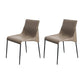 Metal Modern Dining Chair with Solid Back Matte Finish Indoor Side Chair
