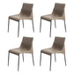 Metal Modern Dining Chair with Solid Back Matte Finish Indoor Side Chair