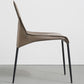 Metal Modern Dining Chair with Solid Back Matte Finish Indoor Side Chair