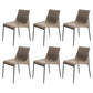 Metal Modern Dining Chair with Solid Back Matte Finish Indoor Side Chair