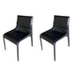 Metal Modern Dining Chair with Solid Back Matte Finish Indoor Side Chair