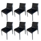 Metal Modern Dining Chair with Solid Back Matte Finish Indoor Side Chair
