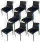 Metal Modern Dining Chair with Solid Back Matte Finish Indoor Side Chair