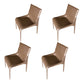 Metal Modern Dining Chair with Solid Back Matte Finish Indoor Side Chair