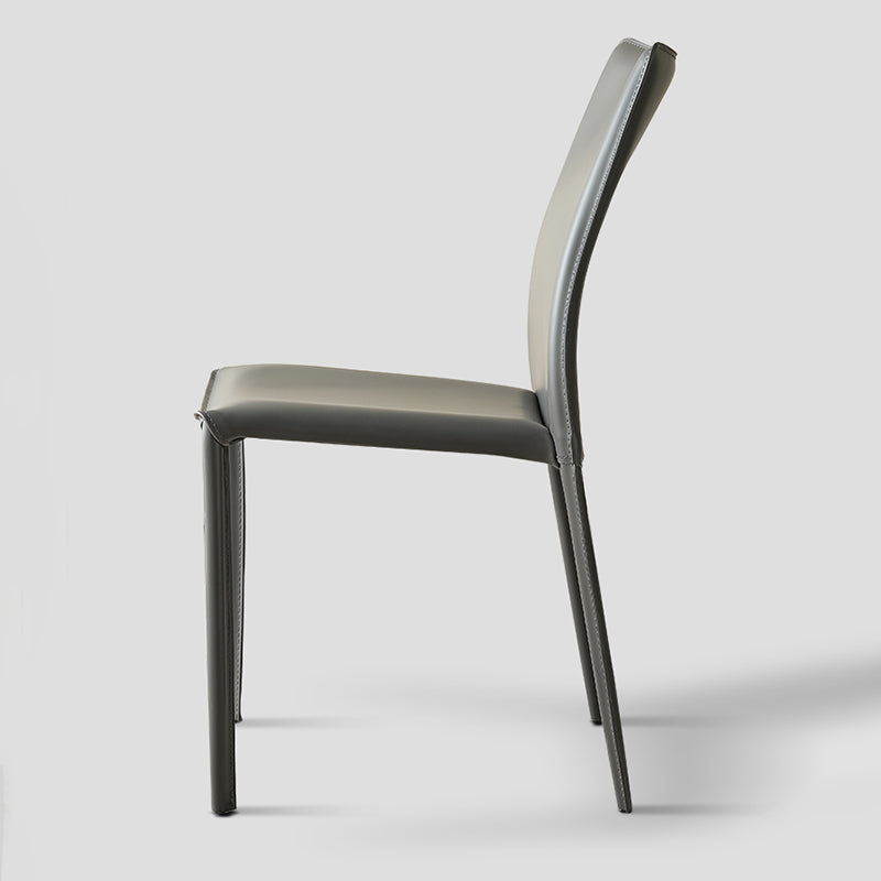 Silla interior tapizada de cuero de forma falsa acabado mate sólido