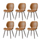Metal Industrial Side Chair Matte Finish Wingback Dining Chair