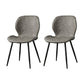 Metal Industrial Side Chair Matte Finish Wingback Dining Chair