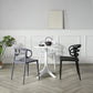 Scandinavian Arm Dining Chairs Plastic Low Back Dining Side Chair for Home Clearhalo 'Dining Chairs' 'Dining Tables & Seating' 'dining_chair' 'furn' 'furn_dining_chair' 'Furniture' 'Kitchen & Dining Furniture' 5897480