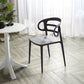 Scandinavian Arm Dining Chairs Plastic Low Back Dining Side Chair for Home Clearhalo 'Dining Chairs' 'Dining Tables & Seating' 'dining_chair' 'furn' 'furn_dining_chair' 'Furniture' 'Kitchen & Dining Furniture' 5897483