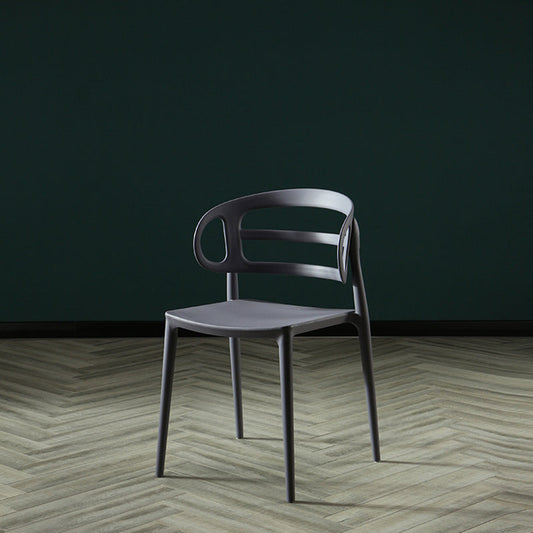Scandinavian Arm Dining Chairs Plastic Low Back Dining Side Chair for Home Clearhalo 'Dining Chairs' 'Dining Tables & Seating' 'dining_chair' 'furn' 'furn_dining_chair' 'Furniture' 'Kitchen & Dining Furniture' 5897502