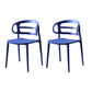 Scandinavian Arm Dining Chairs Plastic Low Back Dining Side Chair for Home Blue Purple 2 Piece Set Clearhalo 'Dining Chairs' 'Dining Tables & Seating' 'dining_chair' 'furn' 'furn_dining_chair' 'Furniture' 'Kitchen & Dining Furniture' 5897508