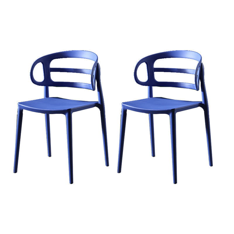 Scandinavian Arm Dining Chairs Plastic Low Back Dining Side Chair for Home Blue Purple 2 Piece Set Clearhalo 'Dining Chairs' 'Dining Tables & Seating' 'dining_chair' 'furn' 'furn_dining_chair' 'Furniture' 'Kitchen & Dining Furniture' 5897508