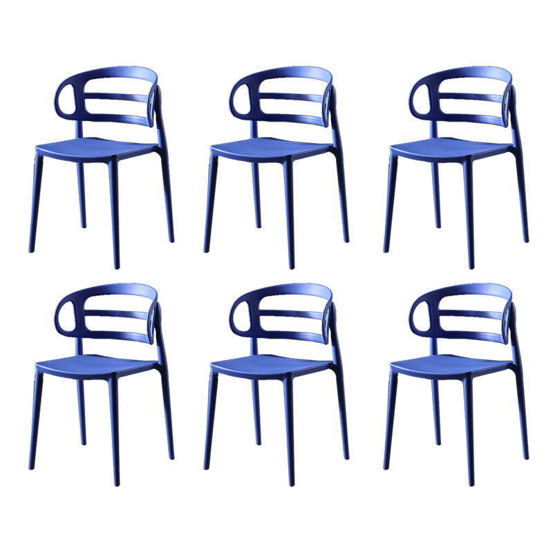 Scandinavian Arm Dining Chairs Plastic Low Back Dining Side Chair for Home Blue Purple 6 Piece Set Clearhalo 'Dining Chairs' 'Dining Tables & Seating' 'dining_chair' 'furn' 'furn_dining_chair' 'Furniture' 'Kitchen & Dining Furniture' 5897510